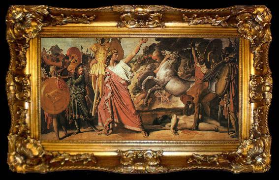 framed  Jean-Auguste Dominique Ingres Romulas, Conqueror of Acron, ta009-2
